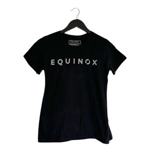 Equinox Black Women’s Shirt Fitted Graphic Tee Medium Fitness Life Gym Clubcore